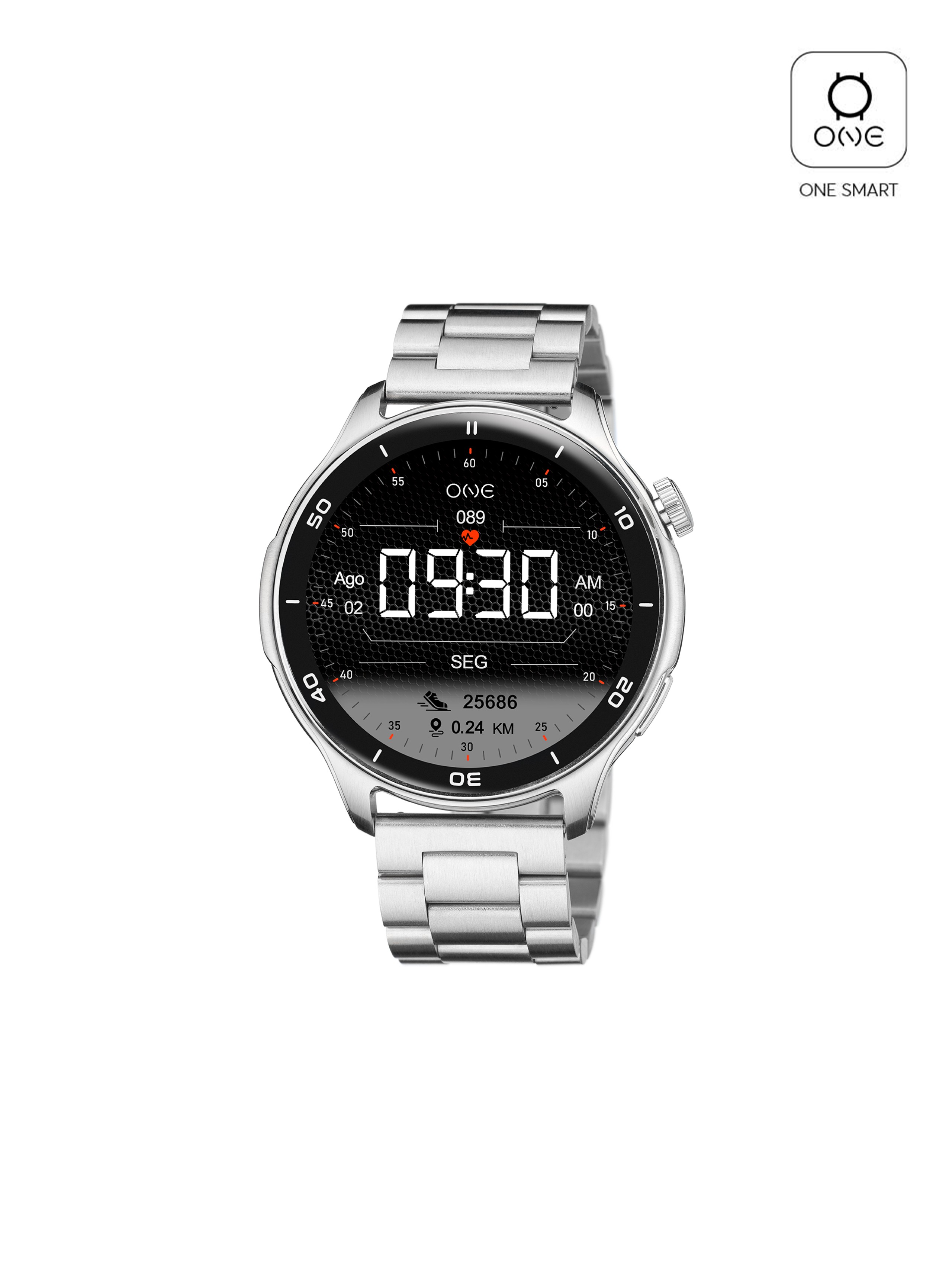 Smartwatch ONE Men Explorer GPS Silver