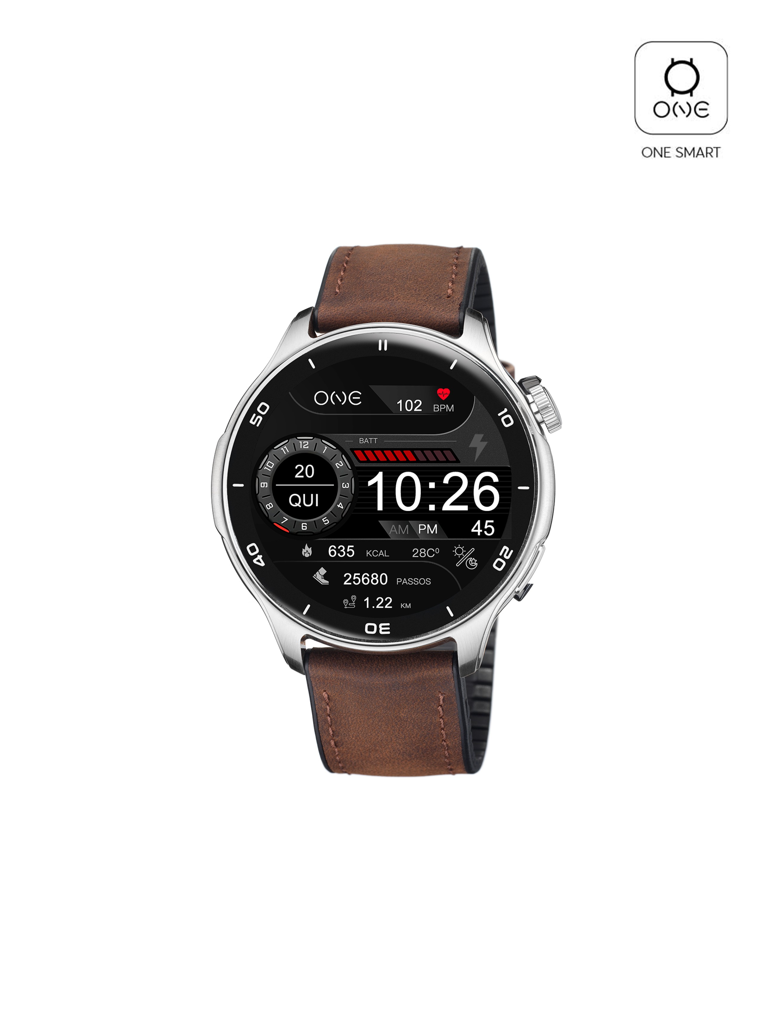 Smartwatch One Men Explorer GPS Brown