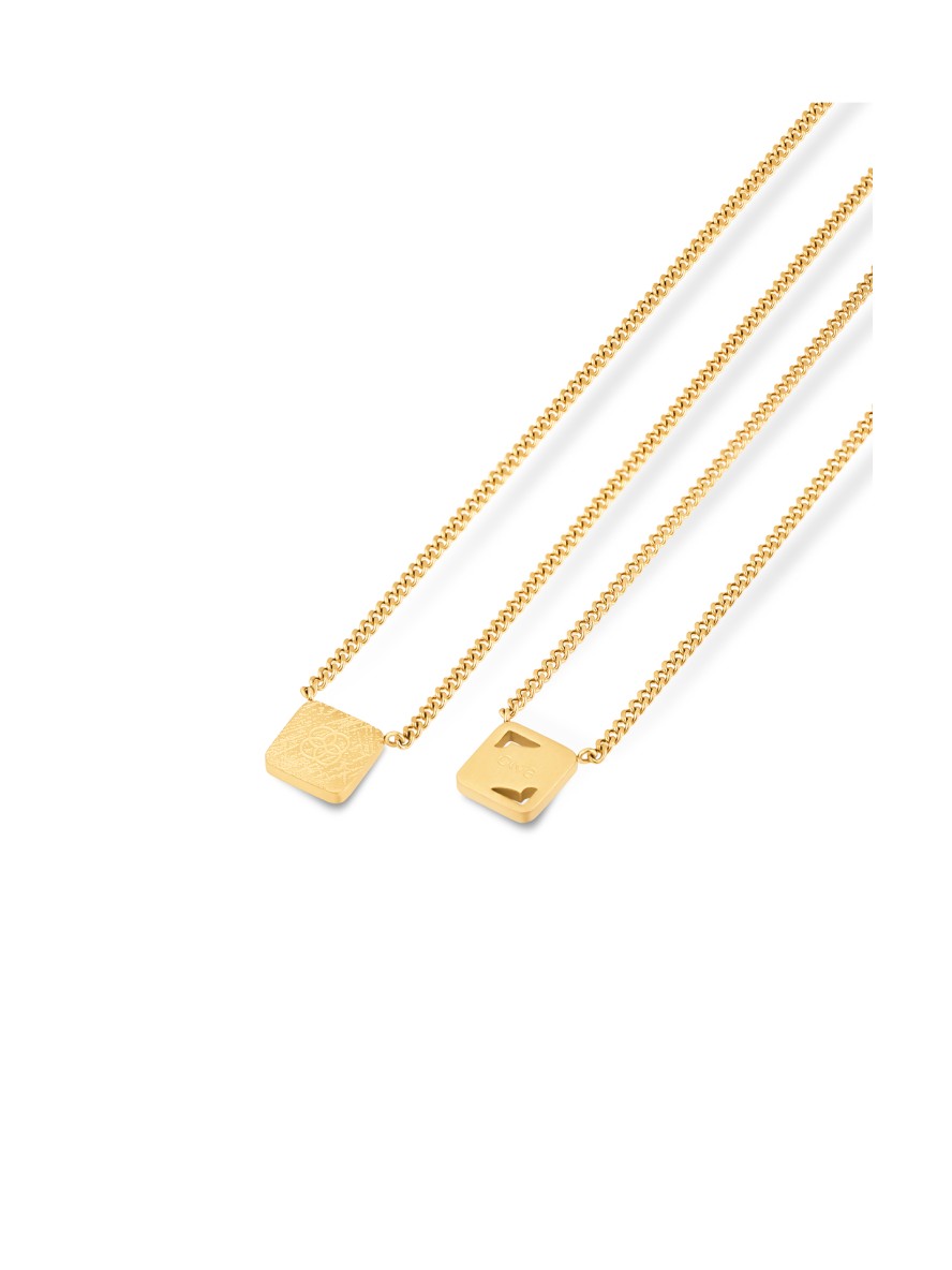 Colar Escapulário One Men Shield Gold