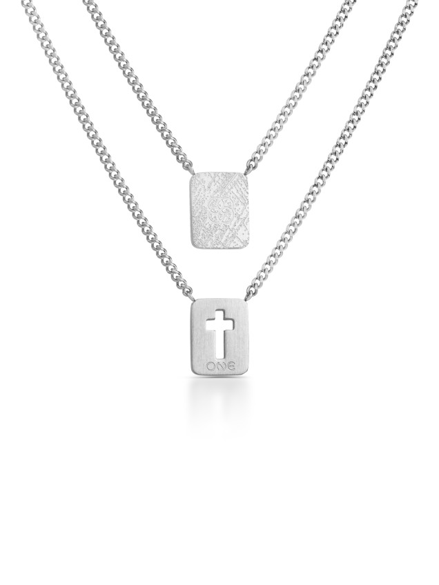 ONE Men Faith Steel Scapular Necklace