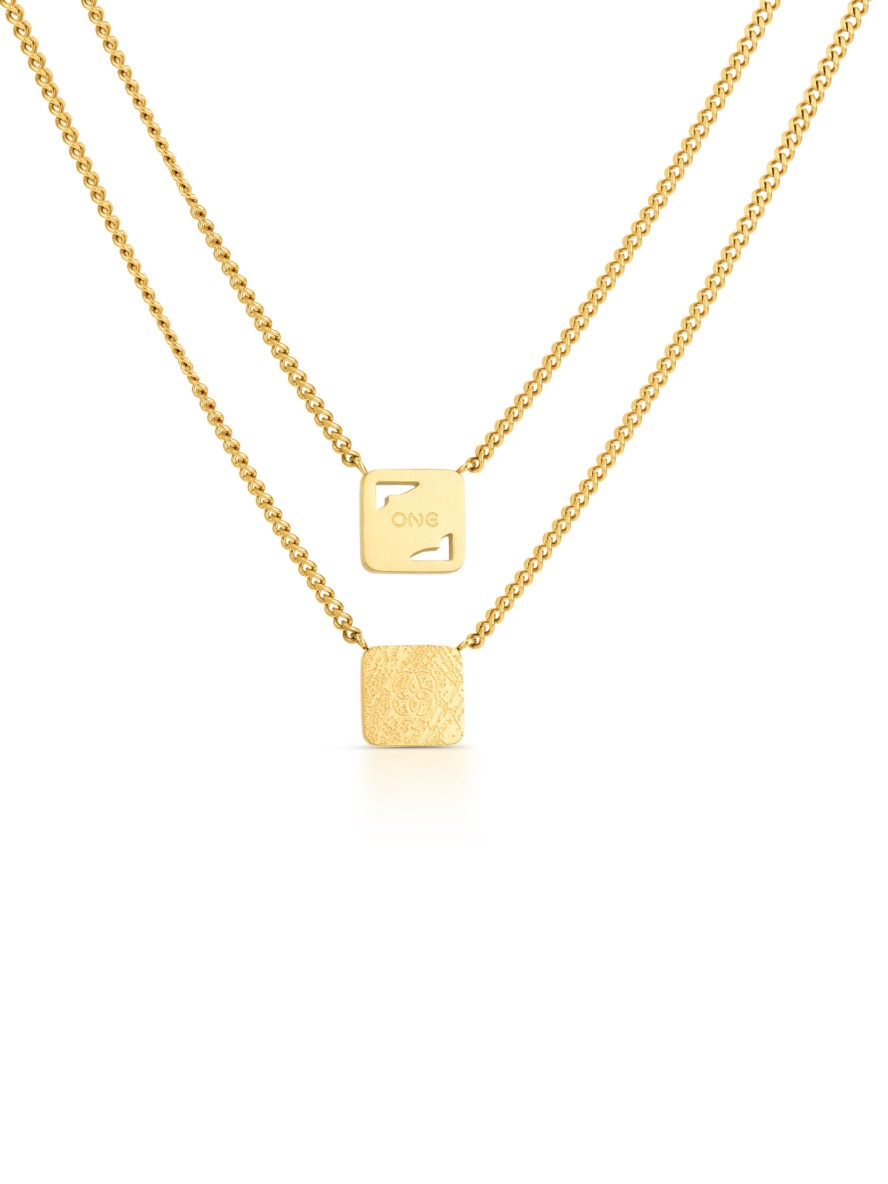 Colar Escapulário One Men Shield Gold