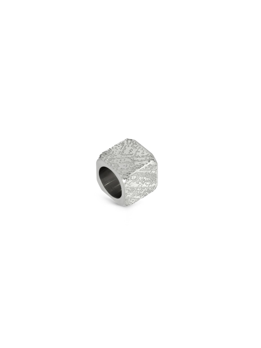 ONE Men Silver Textured Note