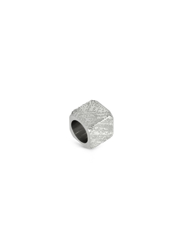 ONE Men Silver Textured Note