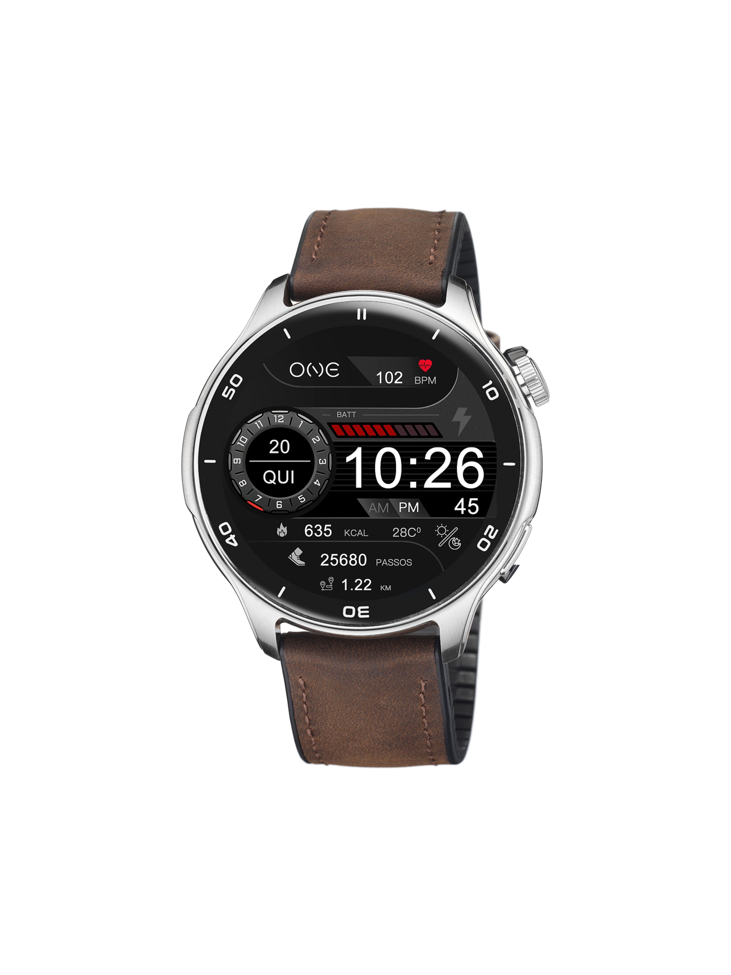 Smartwatch One Men Explorer GPS Brown