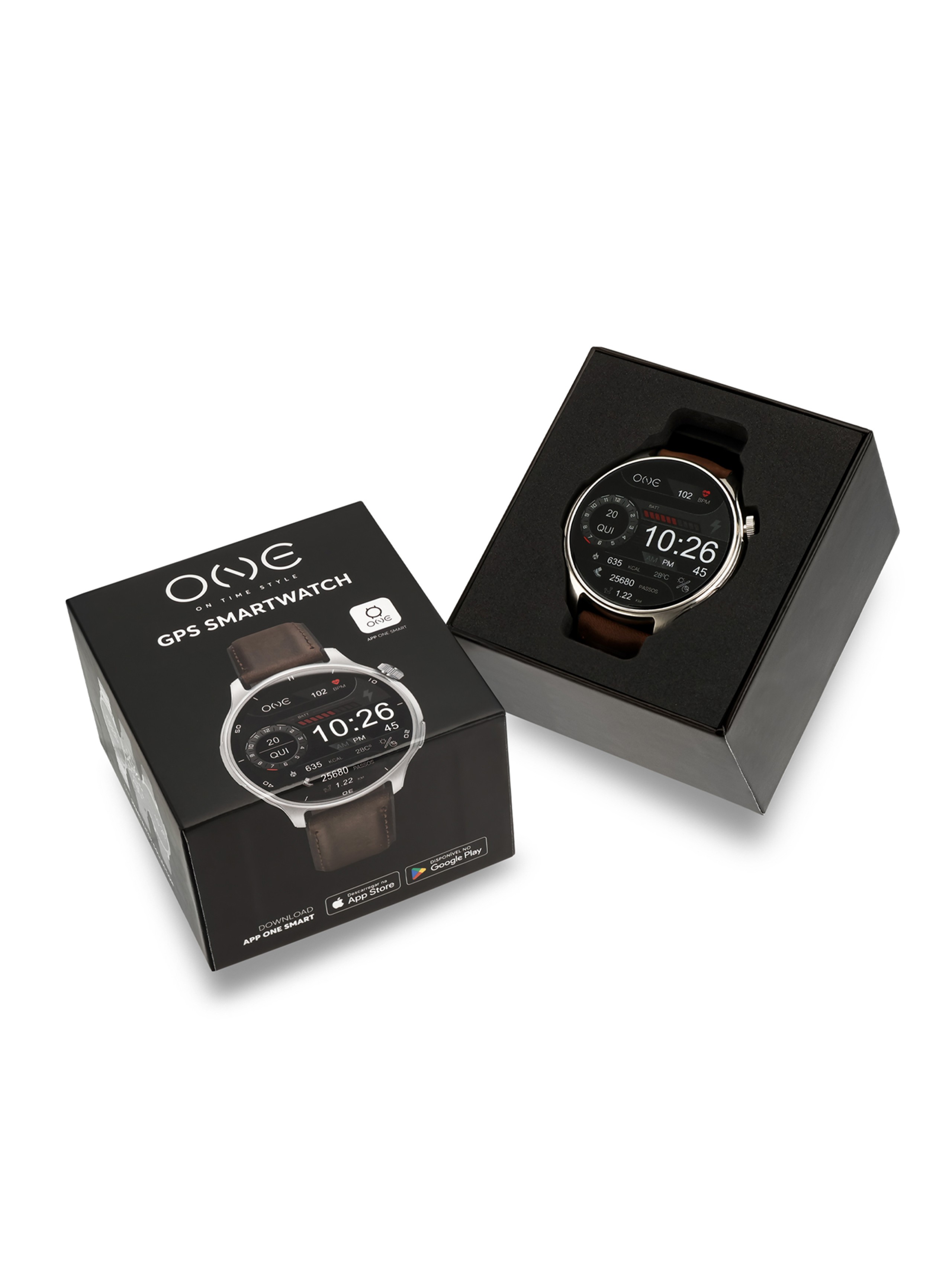 Smartwatch One Men Explorer GPS Brown