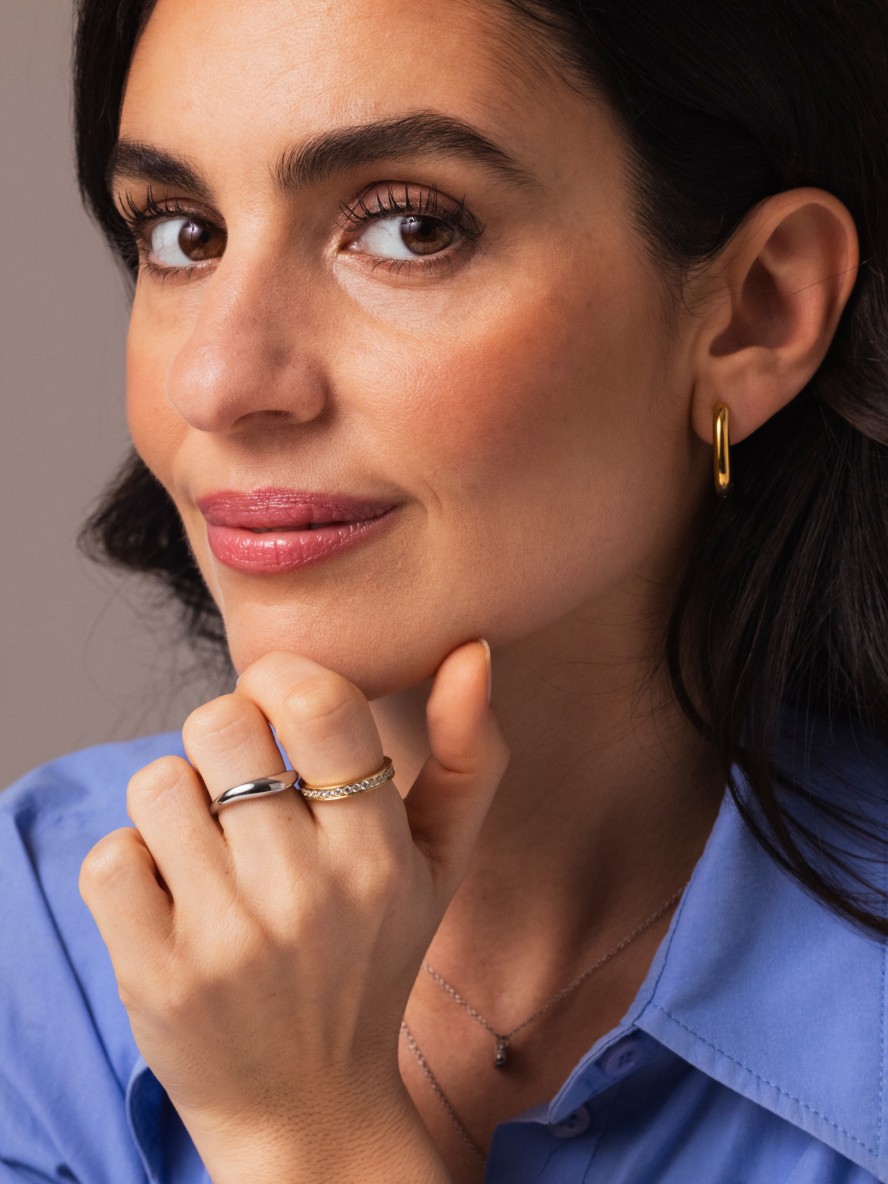 Anel One London 37 Silver