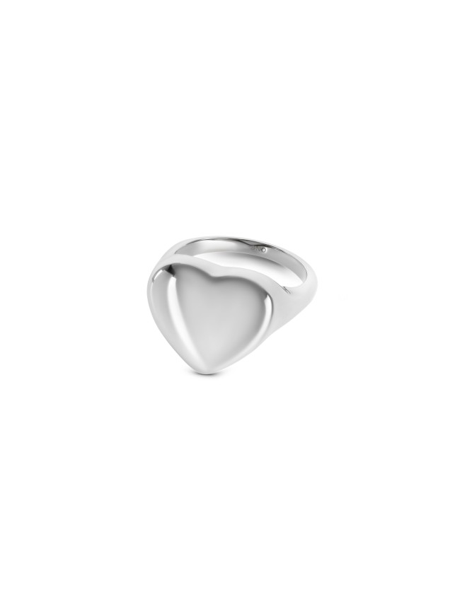 Anel One Crazy Heart Big Silver