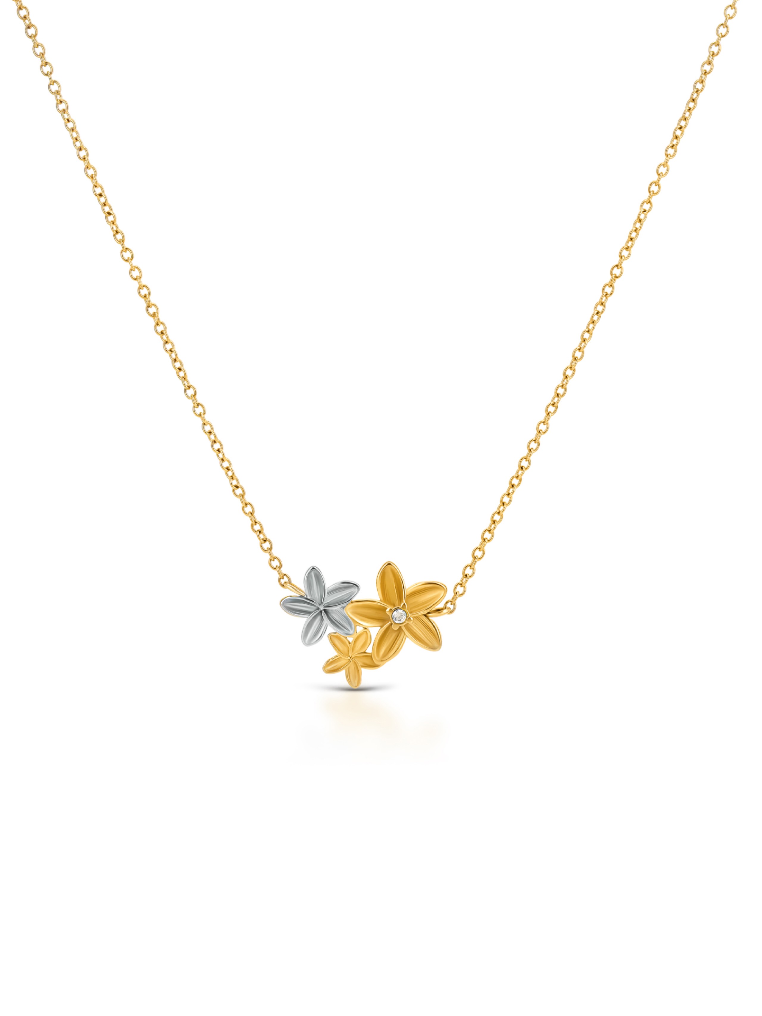 Collier ONE Fleur Gold & Silver