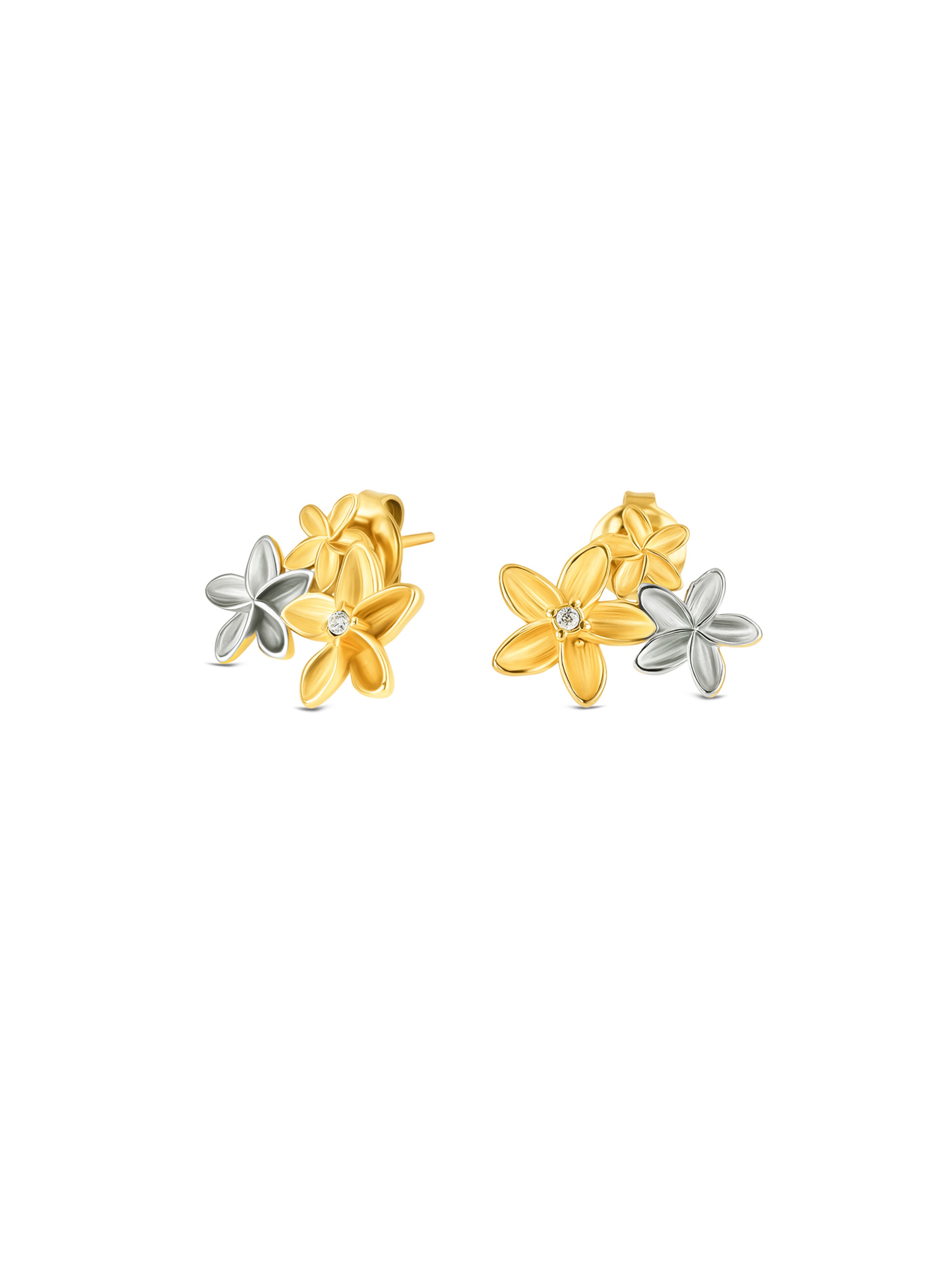 ONE Fleur Gold & Silver Earrings