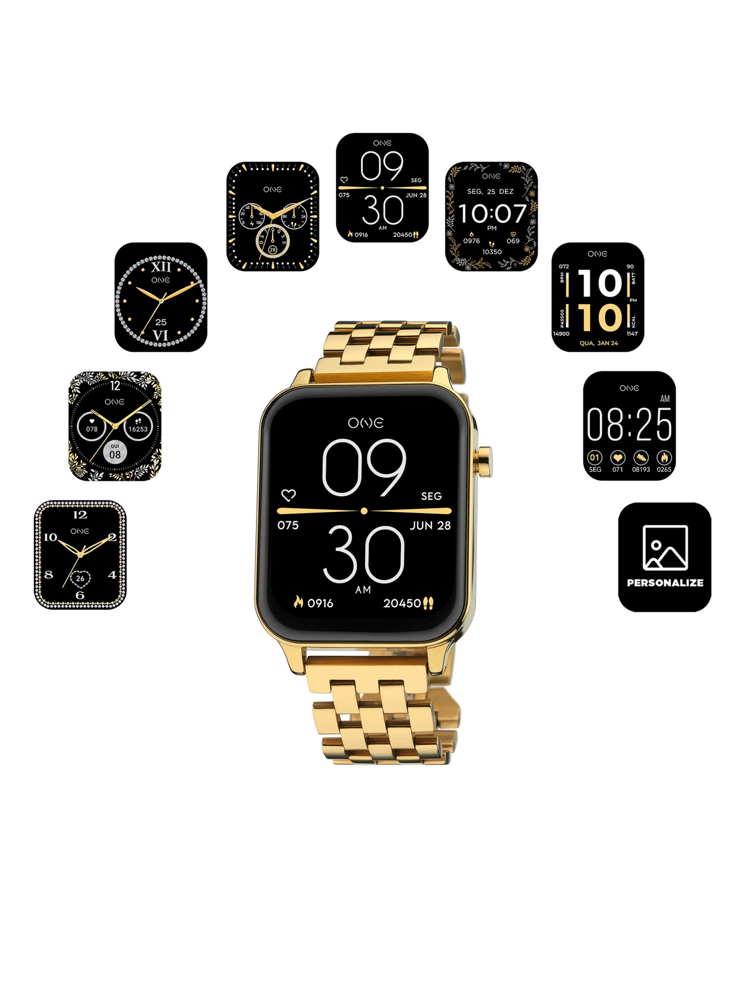 Smartwatch ONE MagicCall Gold Links