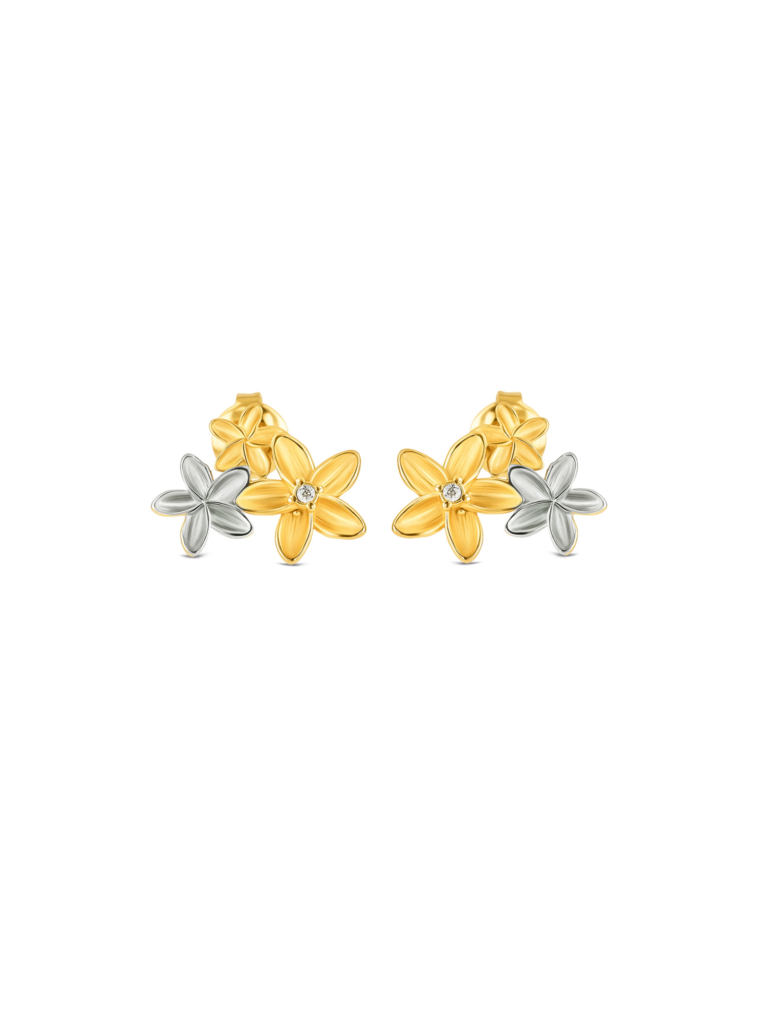 ONE Fleur Gold & Silver Earrings