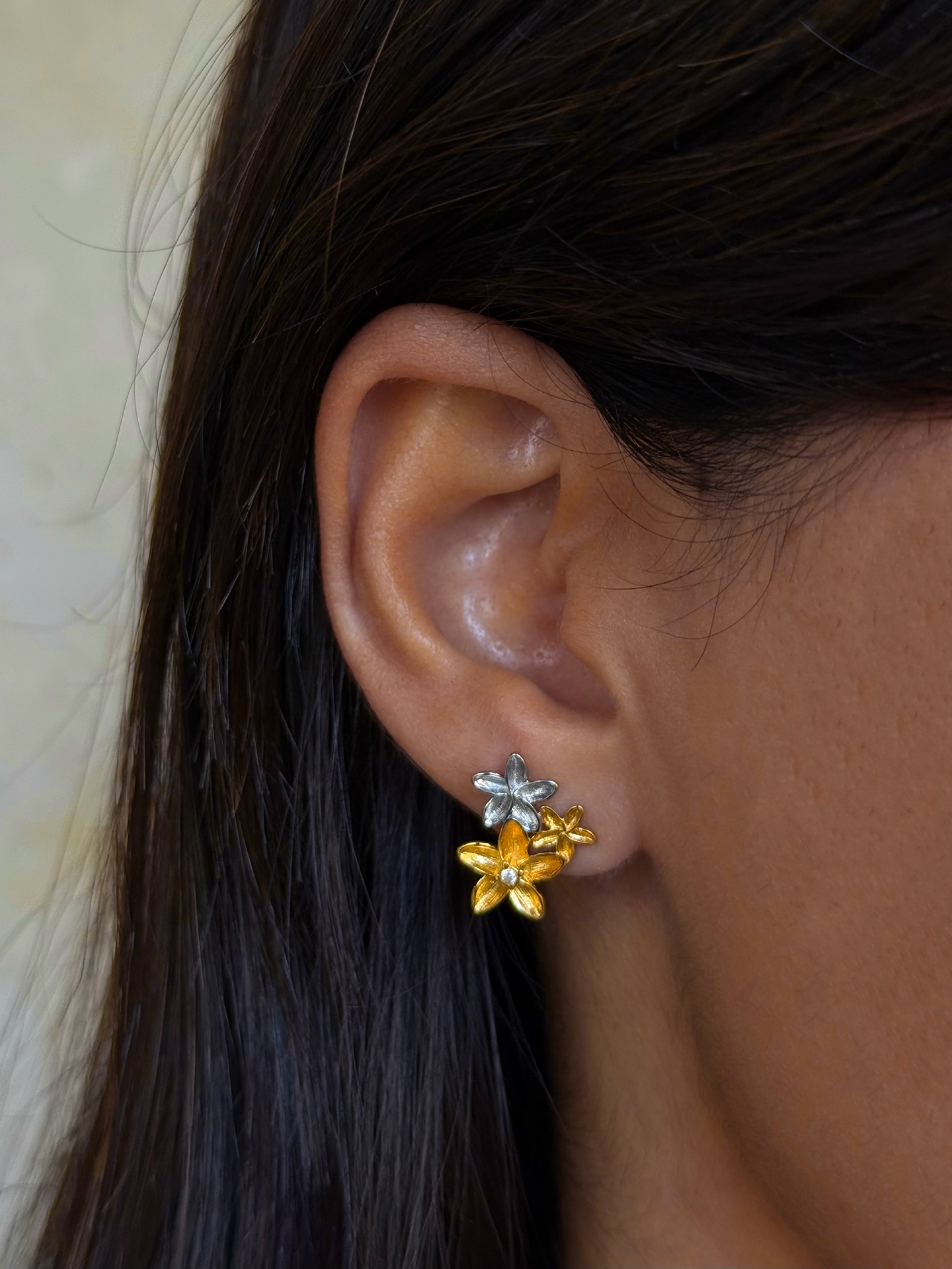 ONE Fleur Gold & Silver Earrings
