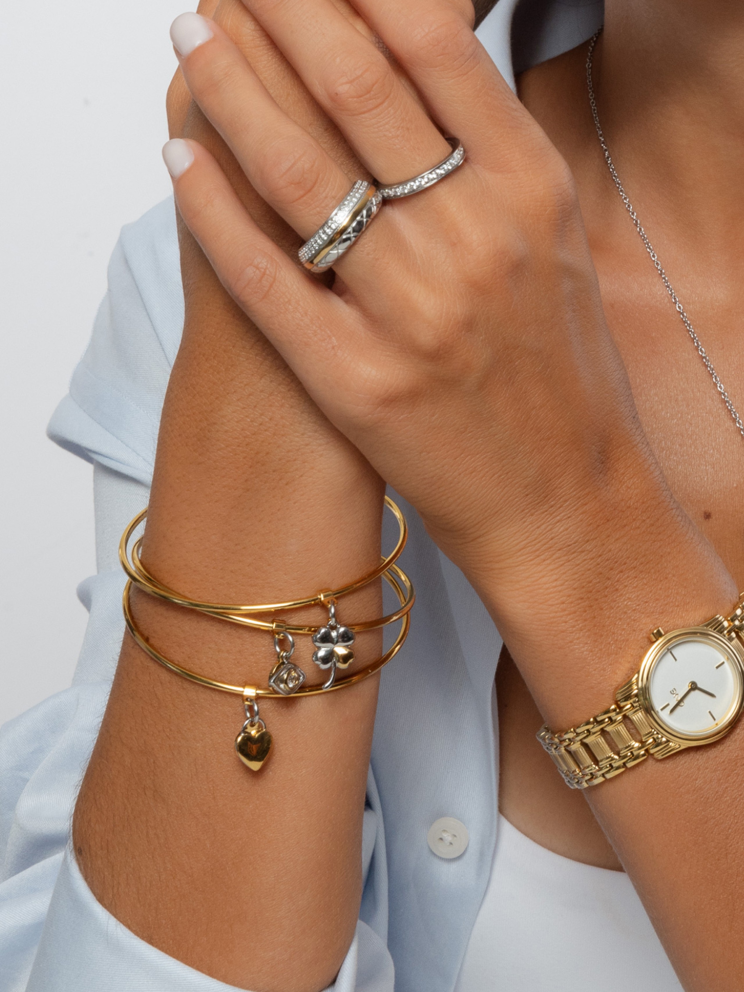 Set Bracelets joncs ONE Blessing Triple Light