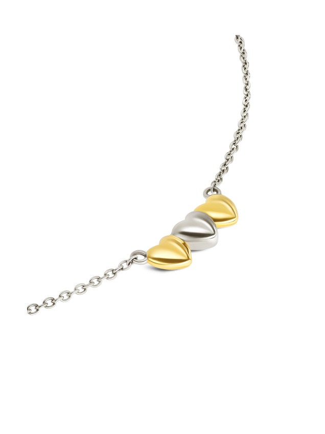 Set Ketting & Oorbellen ONE Crazy Heart Bicolor Set Ketting & Oorbellen ONE Crazy Heart Bicolor