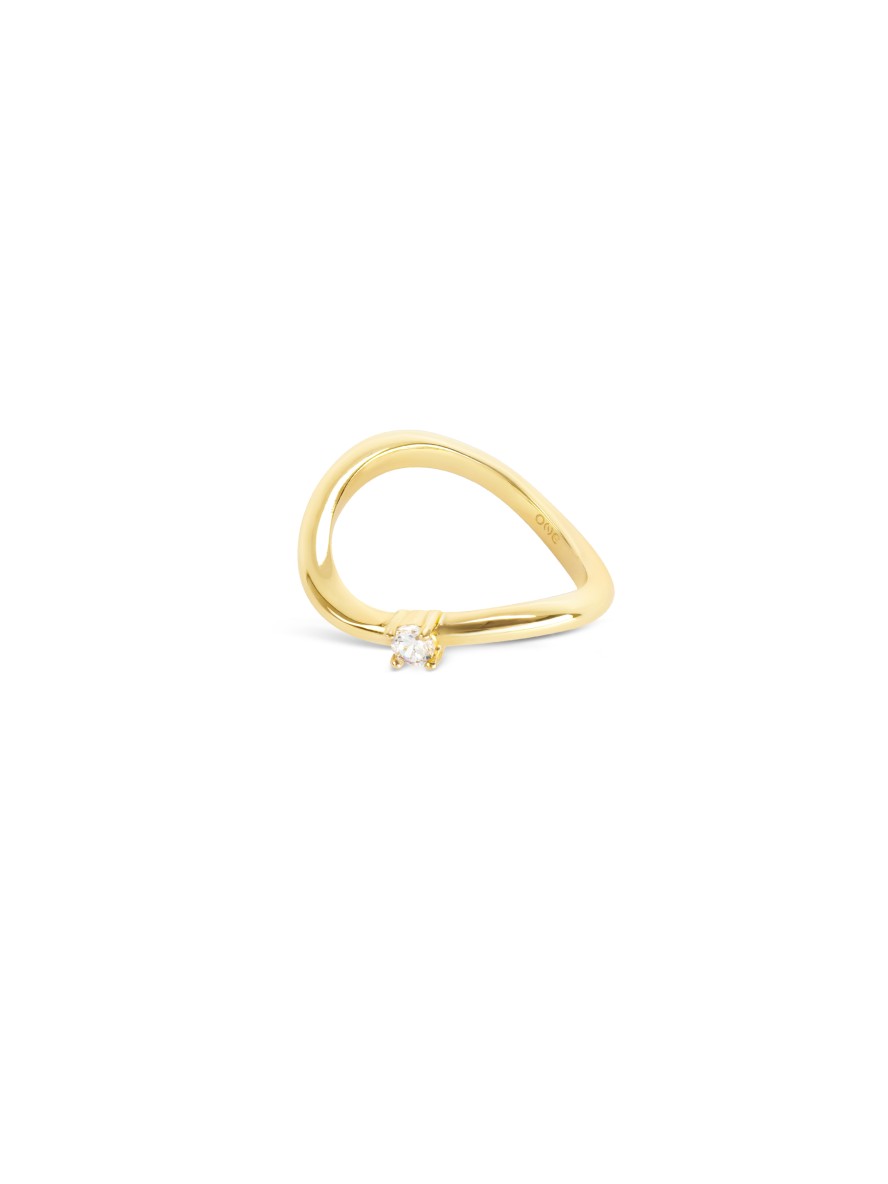 ONE Infinity Solitaire Gold Ring