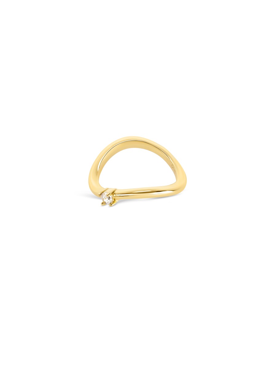 ONE Infinity Solitaire Gold Ring